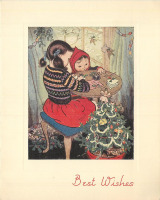 Ретро открытки - С братом у рождественской ёлки