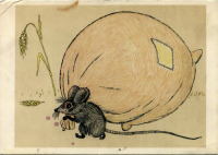 Ретро открытки - Много ли маленькой мышке надо!