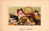 Ретро открытки - На пикнике