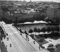 Литва - Клайпеда. Вид на р. Дане и Биржевой мост.