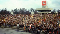 Литва - Клайпеда 1989 год. Митинг во время празднования 16 февраля