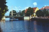 Литва - Река Дане  и Центральный мост (Биржевой)