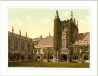 Англия - Magdalen College Founders Tower and Cloisters Oxford England Великобритания,  Англия,  Юго-Восточная Англия