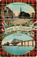 Эдинбург - Привет из Эдинбурга. Принцес-стрит и Четвёртый мост Макгрегор