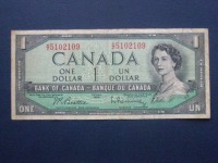 Старинные деньги (бумажные, монеты) - 1 доллар.