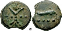 Старинные деньги (бумажные, монеты) - Римский триенс (ок. 241—235 гг. до н. э.)