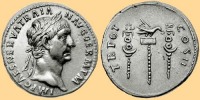 Старинные деньги (бумажные, монеты) - тройной Денарий 99 г.