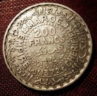 Старинные деньги (бумажные, монеты) - 200 франков