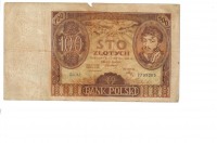 Старинные деньги (бумажные, монеты) - 100 злотых, Польша,1932 г.