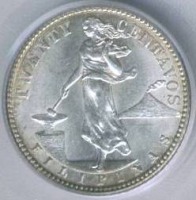 Старинные деньги (бумажные, монеты) - Филиппины коллекционная монета: 10 Сентаво, 1910, серебро