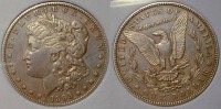Старинные деньги (бумажные, монеты) - 1893 доллар США, Морган,