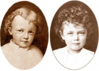 Ретро знаменитости - Два ребенка… Слева Володя Ульянов - будущий Ленин, справа – будущий император России Николай Романов.