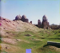 Узбекистан - Самарканд. Общий вид некрополя Шах-Зинде, 1911