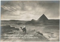 Каир - Закат над пирамидами Каира. Египет, 1914-1918