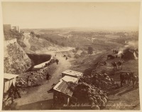 Израиль - Грунтовая дорога и базар вдоль стены Иерусалима, 1870-1879