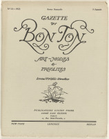 Пресса - Журнал мод, Газетт Дю Бон Тон 1922