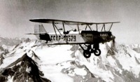 Авиация - Грузопассажирский самолёт П-5 (Р-5) над Колымским нагорьем. 1935