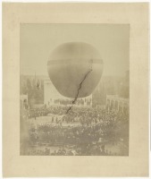 Авиация - Воздушный шар Эжена Годара в саду за дворцом Фольксвлийт в 1874