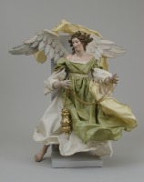 Игрушки - Ангел в зелёном платье с позолоченным кадилом