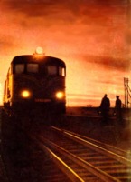 Железная дорога (поезда, паровозы, локомотивы, вагоны) - ТЭ2 в пустыне Кара-Кумы