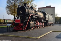 Железная дорога (поезда, паровозы, локомотивы, вагоны) - Паровоз-памятник Л 1949 года. Клайпеда
