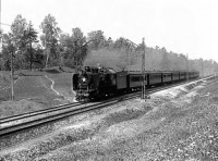 Железная дорога (поезда, паровозы, локомотивы, вагоны) - Паровоз серии Сум с пригородным поездом.Платформа Алабушево.1953г.