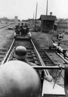 Железная дорога (поезда, паровозы, локомотивы, вагоны) - Железнодорожный патруль на дрезинах.