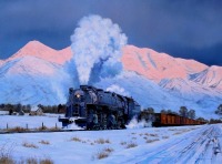 Железная дорога (поезда, паровозы, локомотивы, вагоны) - Картина Говарда Фогга.