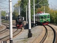 Железная дорога (поезда, паровозы, локомотивы, вагоны) - Паровоз Л-5231 и электропоезд Ср-1668.Щербинка.