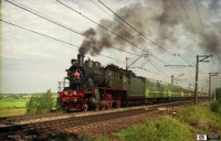 Железная дорога (поезда, паровозы, локомотивы, вагоны) - Паровоз Су251-58 с поездом на перегоне Шоссейная-Александровская. Санкт-Петербург.