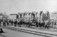 Железная дорога (поезда, паровозы, локомотивы, вагоны) - Британский бронепоезд времен Второй англо-бурской войны.