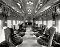 Железная дорога (поезда, паровозы, локомотивы, вагоны) - Внутренний вид салон-вагона №25,США