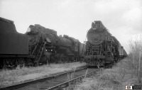 Железная дорога (поезда, паровозы, локомотивы, вагоны) - Паровозы ЛВ-0438 и ЛВ-0281 на базе запаса Дружинино,Свердловская область