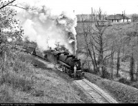 Железная дорога (поезда, паровозы, локомотивы, вагоны) - Паровоз типа 1-4-1 с поездом Кентукки и Теннесси ж.д.