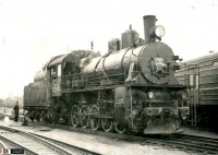 Железная дорога (поезда, паровозы, локомотивы, вагоны) - Паровоз Эу712-83 в вагонном депо Челябинск-Пассажирский