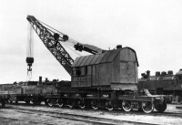 Железная дорога (поезда, паровозы, локомотивы, вагоны) - Паровой железнодорожный кран 