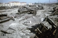 Железная дорога (поезда, паровозы, локомотивы, вагоны) - Станция Флоренция после бомбардировки