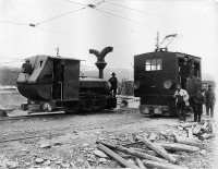 Железная дорога (поезда, паровозы, локомотивы, вагоны) - Узкоколейный танк-паровоз и электровоз на Александро-Невском прииске