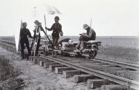Железная дорога (поезда, паровозы, локомотивы, вагоны) - Геодезические работы на железной дороге близ Питтсбурга