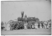 Железная дорога (поезда, паровозы, локомотивы, вагоны) - Станция Иннокентьевская,прибытие первого поезда