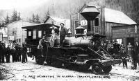 Железная дорога (поезда, паровозы, локомотивы, вагоны) - Первый паровоз на Аляске