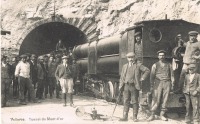  - Пневматический локомотив на строительстве тоннеля Монт д,Ор