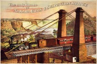 Железная дорога (поезда, паровозы, локомотивы, вагоны) - Железнодорожный рекламный плакат