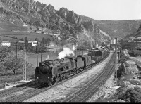 Железная дорога (поезда, паровозы, локомотивы, вагоны) - Паровоз №241F2230   с грузовым поездом