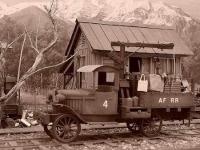 Железная дорога (поезда, паровозы, локомотивы, вагоны) - Грузовой автомобиль на железнодорожном ходу