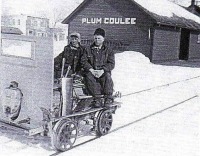 Железная дорога (поезда, паровозы, локомотивы, вагоны) - Дрезина на ст.Plum Coulee