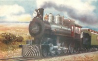 Железная дорога (поезда, паровозы, локомотивы, вагоны) - Миссури, Канзас и Железные дороги Техаса. Кэти Флайер