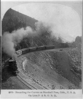 Железная дорога (поезда, паровозы, локомотивы, вагоны) - Поезд на перевале Маршалл,штат Колорадо,США