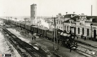 Железная дорога (поезда, паровозы, локомотивы, вагоны) - Паровоз серии Су с пассажирским поездом на ст.Чудово