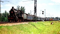 Железная дорога (поезда, паровозы, локомотивы, вагоны) - Курьерский поезд Москва-Брест у ст.Жаворонки
